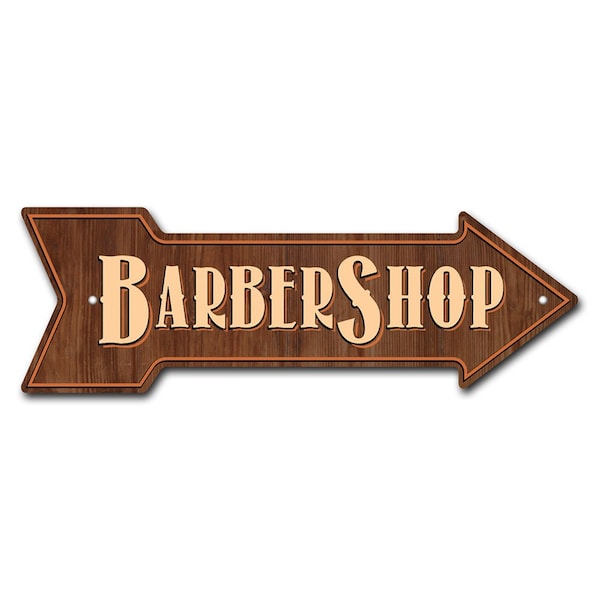 Barber Shop Arrow Sign Funny Home Decor 36in Wide